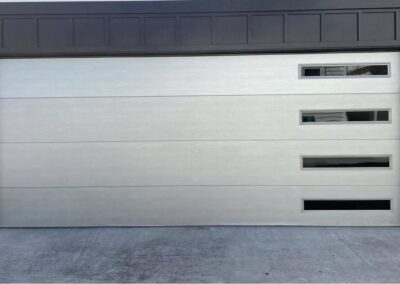 Modern white garage door project